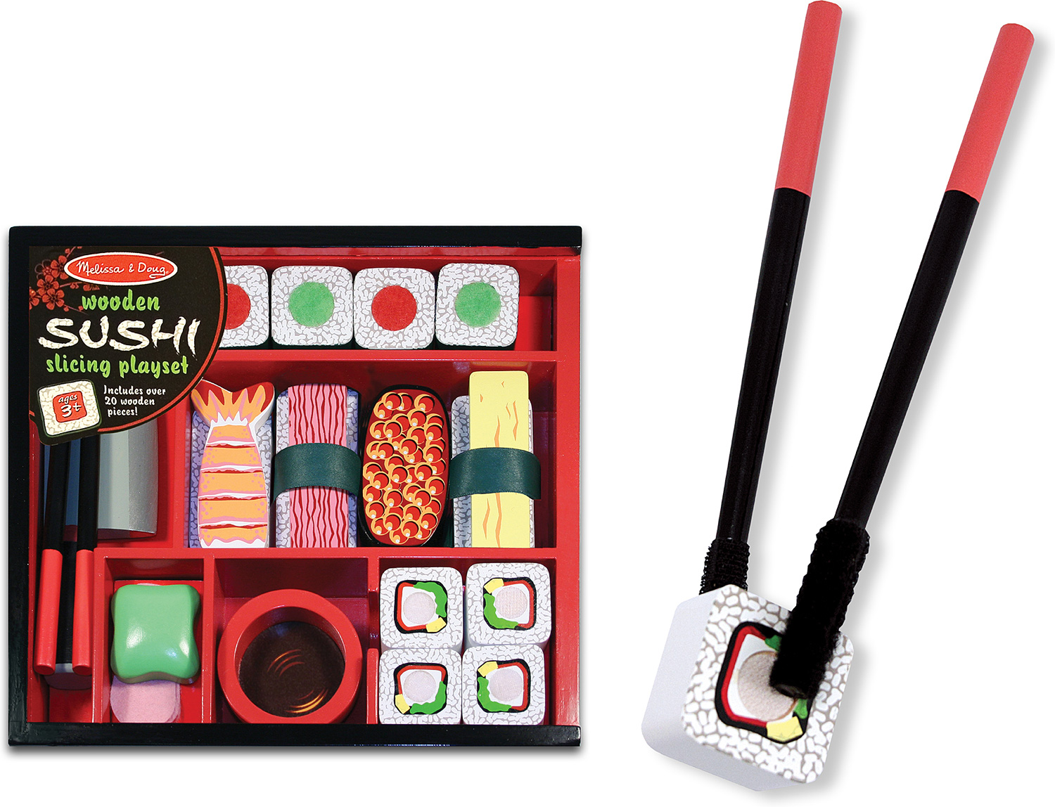 Wooden Sushi Slicing Playset